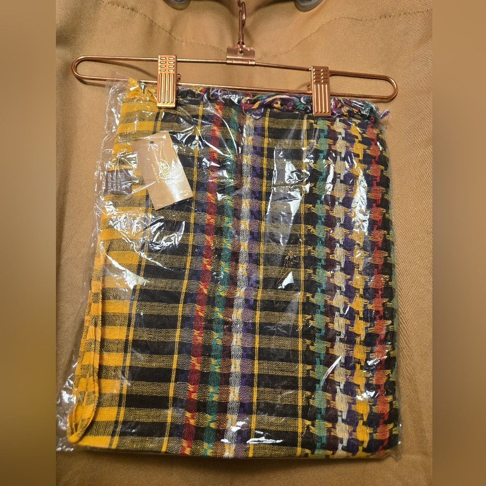 New Vintage Raj plaid multicolor scarf